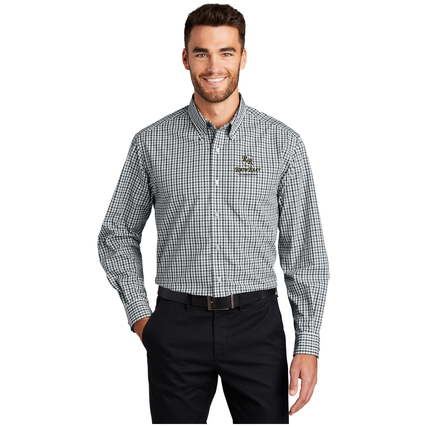 Port Authority® Long Sleeve Gingham Easy Care Shirt - S654