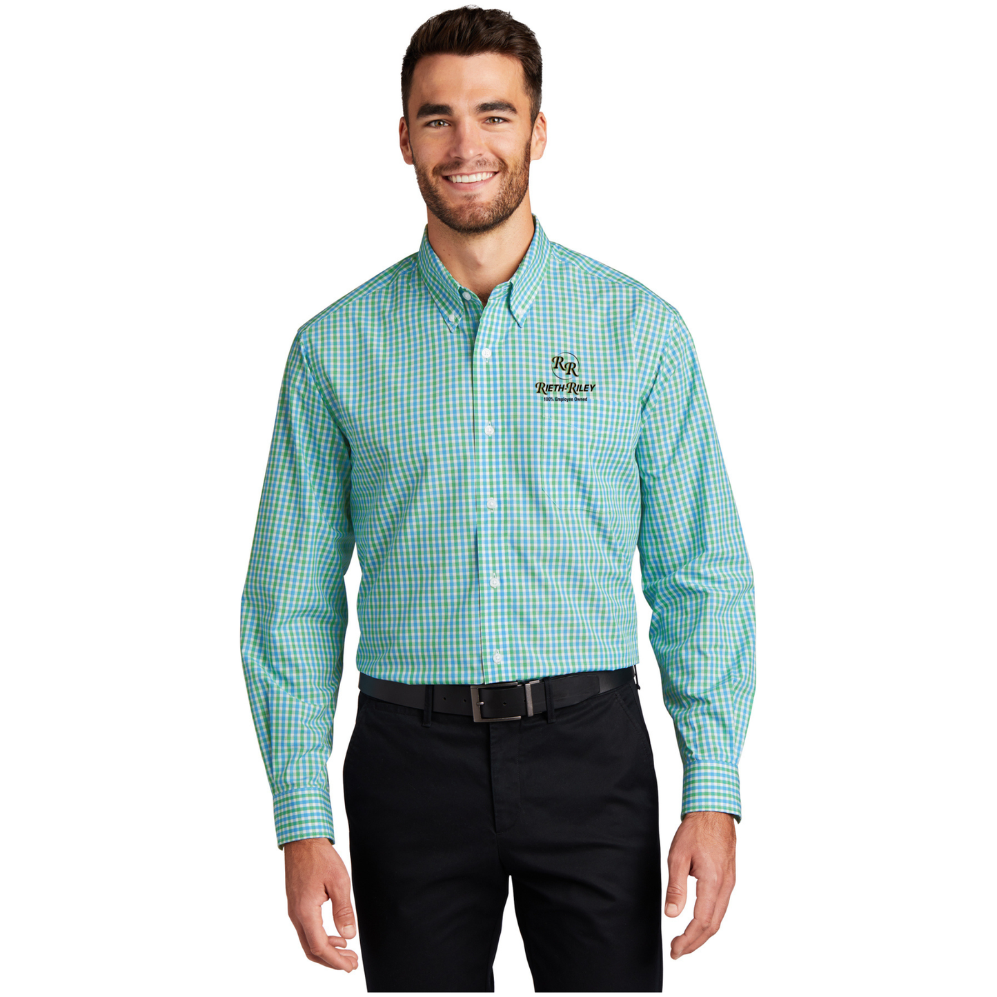 Port Authority® Long Sleeve Gingham Easy Care Shirt - S654