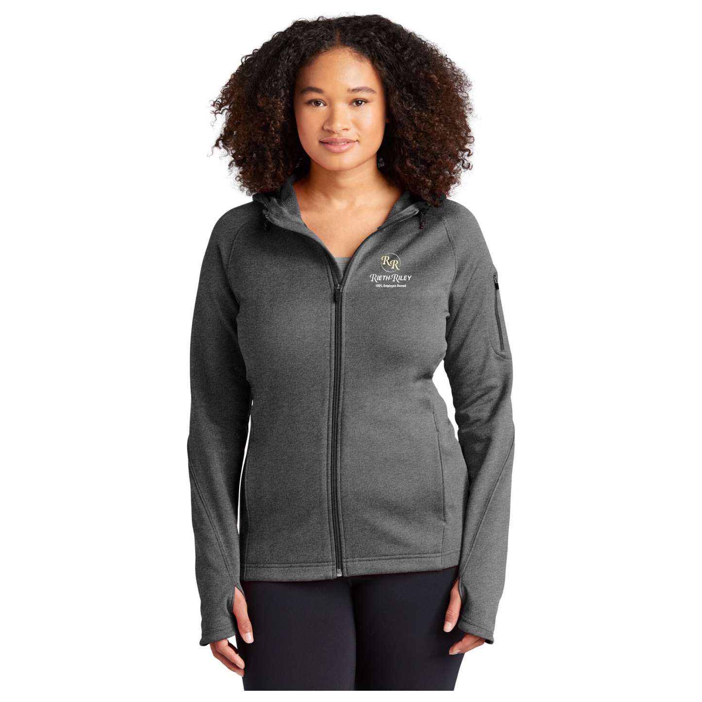 Sport-Tek® Ladies Tech Fleece Full-Zip Hooded Jacket - L248