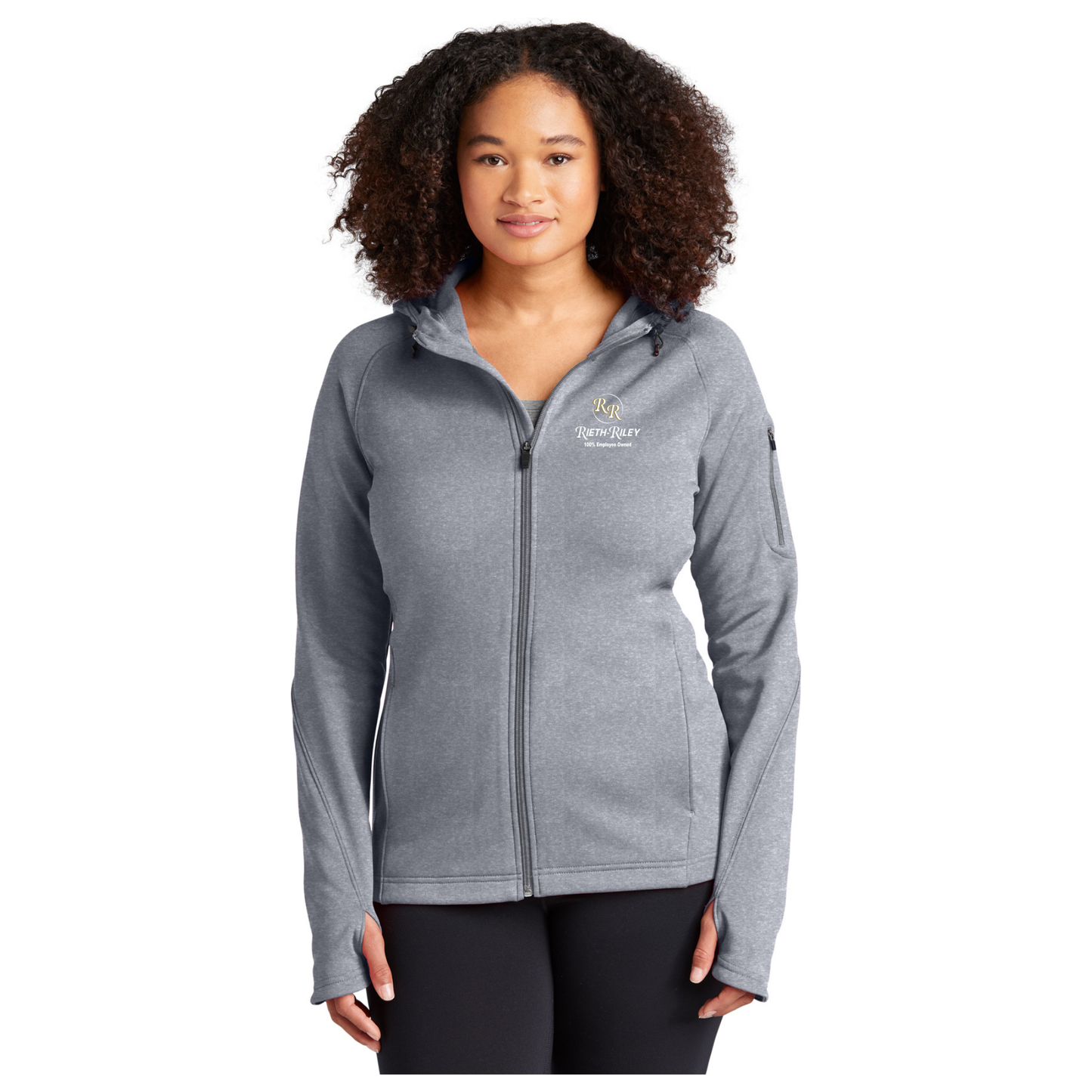 Sport-Tek® Ladies Tech Fleece Full-Zip Hooded Jacket - L248