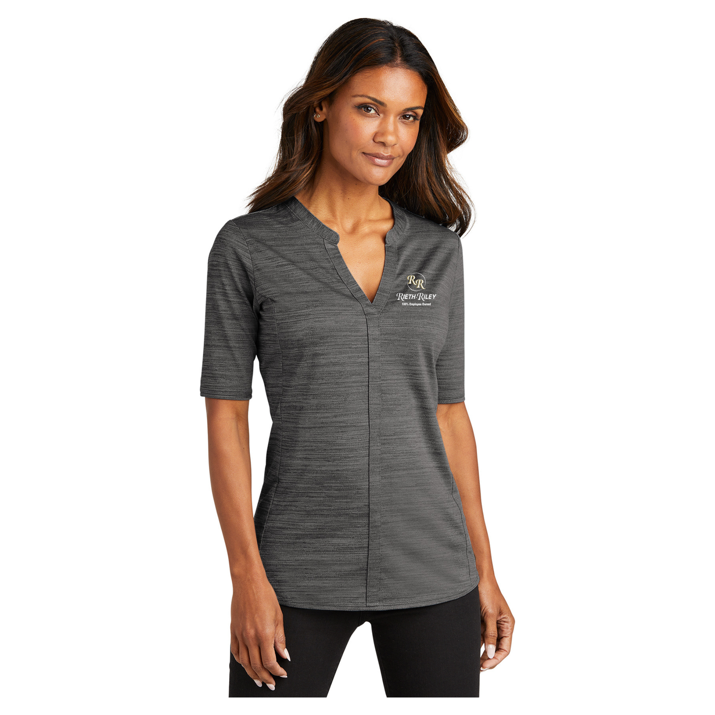 Port Authority ® Ladies Stretch Heather Open Neck Top - LK583