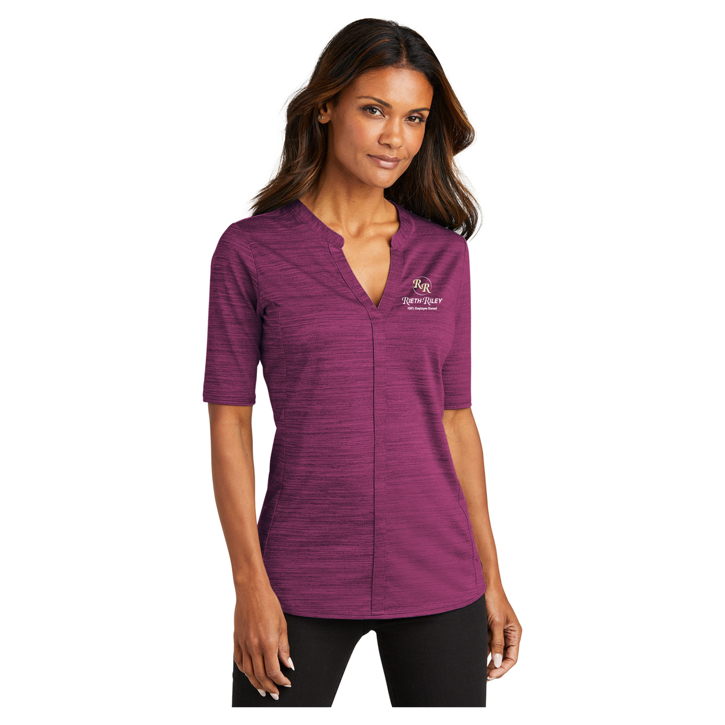 Port Authority ® Ladies Stretch Heather Open Neck Top - LK583