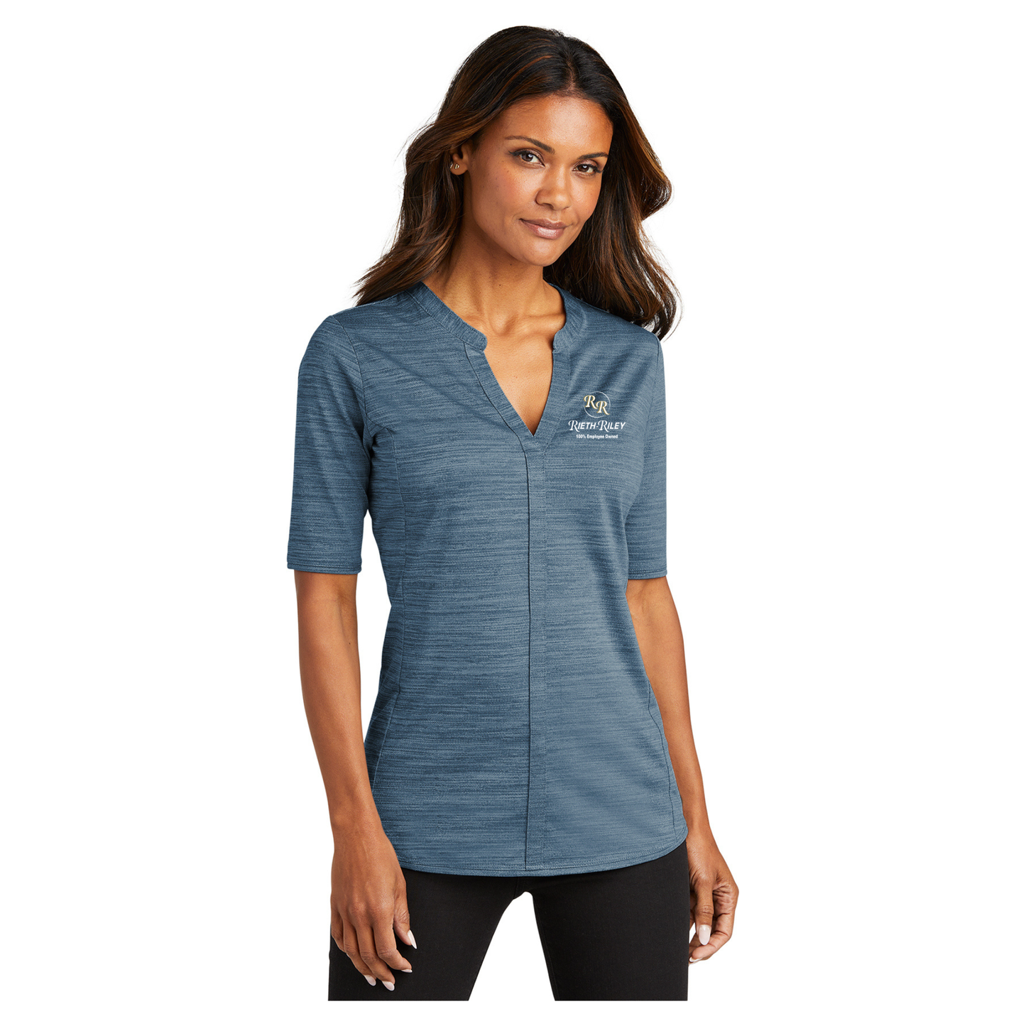 Port Authority ® Ladies Stretch Heather Open Neck Top - LK583