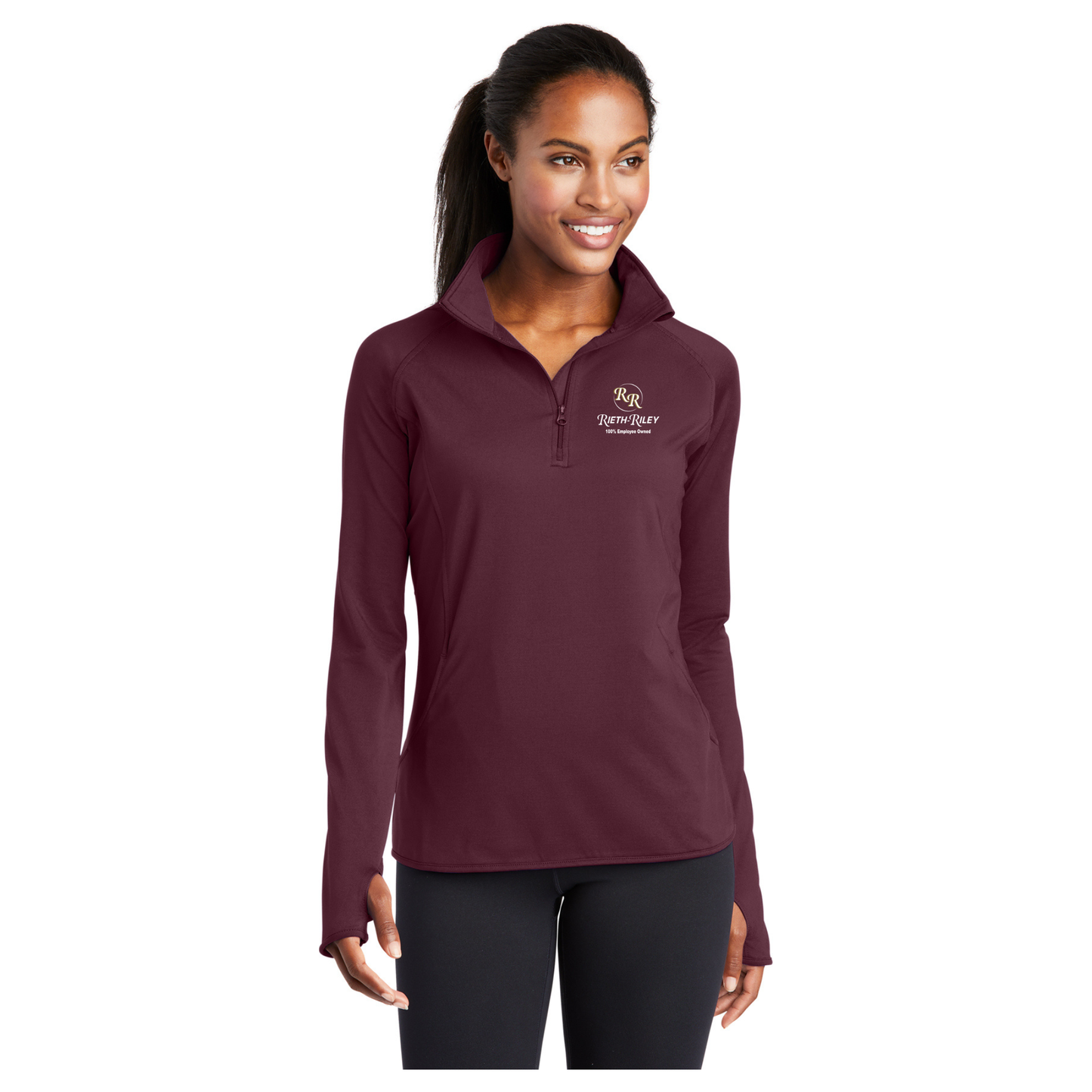 Sport-Tek® Ladies Sport-Wick® Stretch 1/2-Zip Pullover - LST850