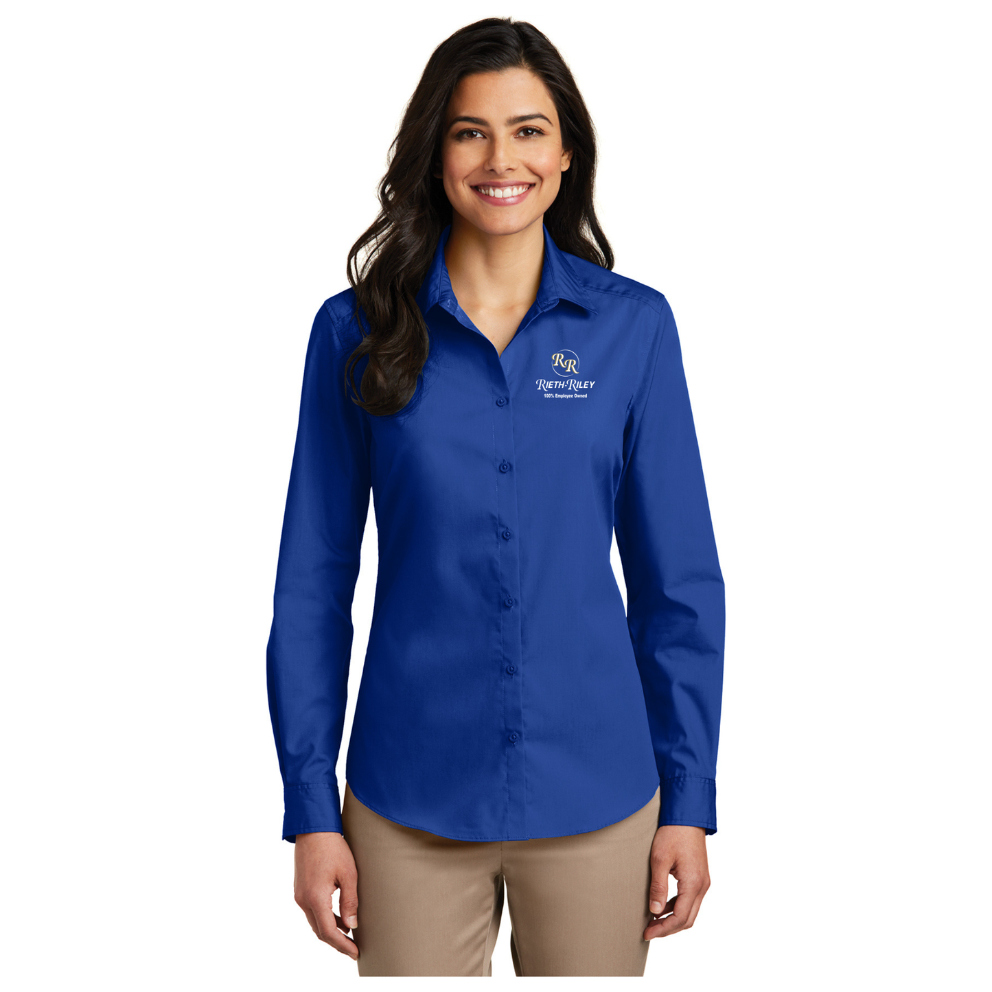 Port Authority® Ladies Long Sleeve Carefree Poplin Shirt - LW100