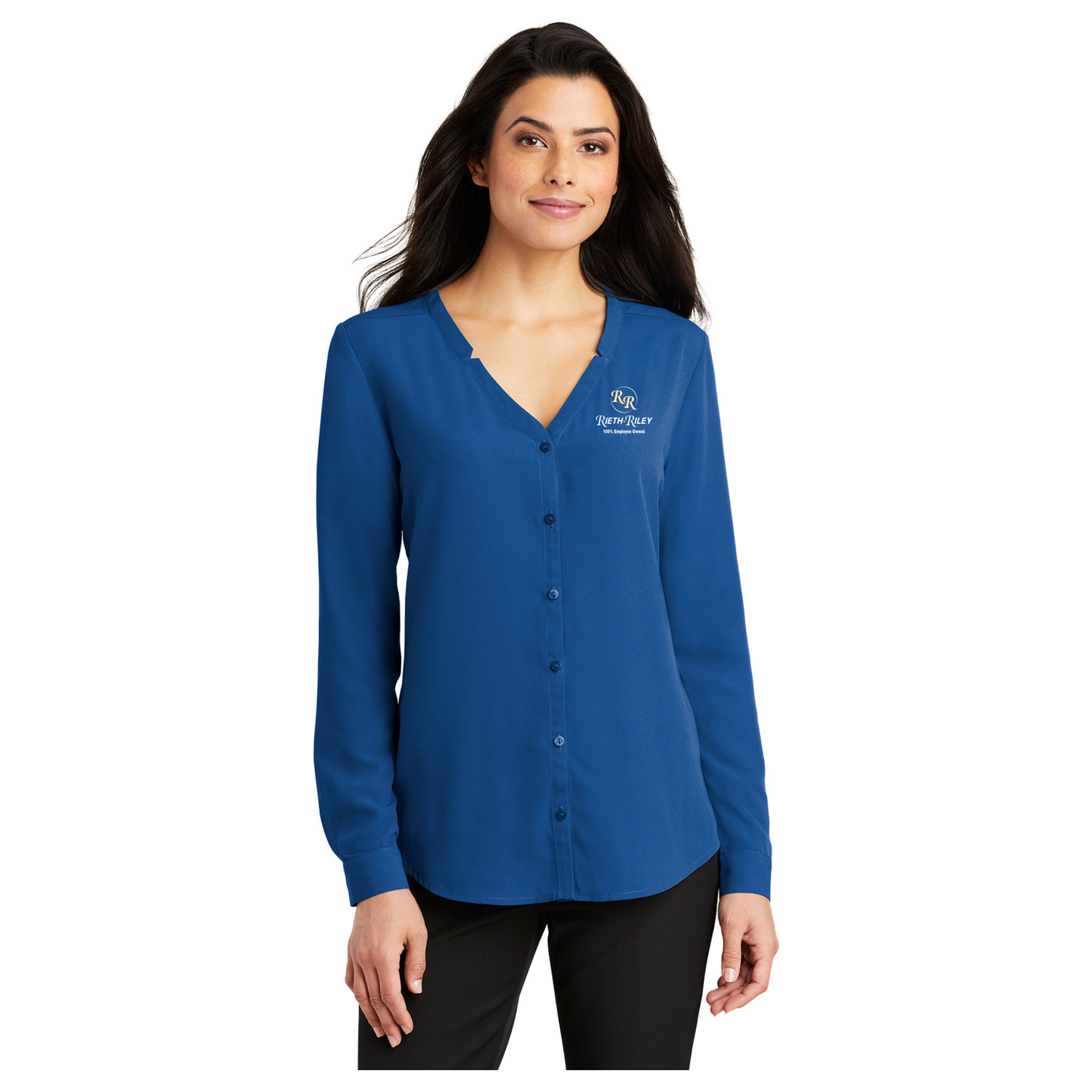 Port Authority ® Ladies Long Sleeve Button-Front Blouse - LW700