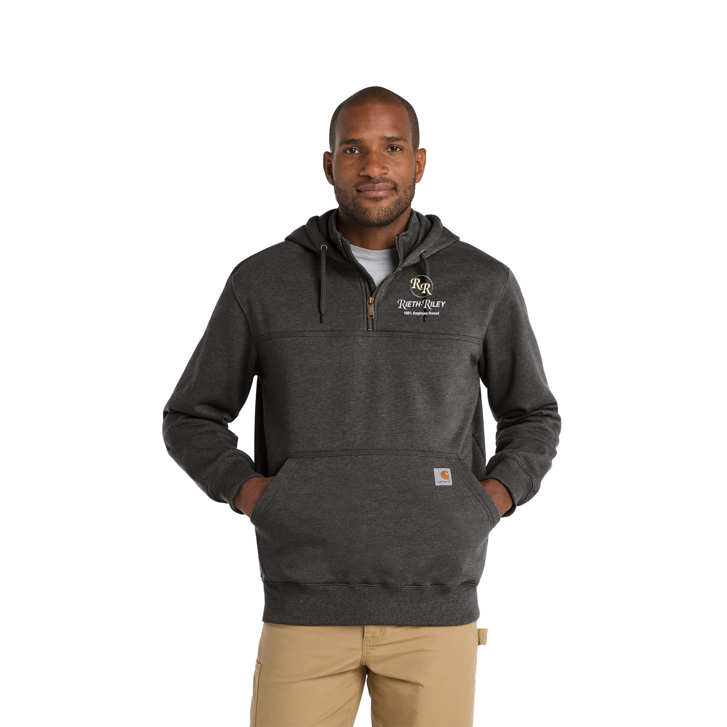 Carhartt Rain Defender Paxton Heavyweight Hooded Zip Mock Sweatshirt - CT100617