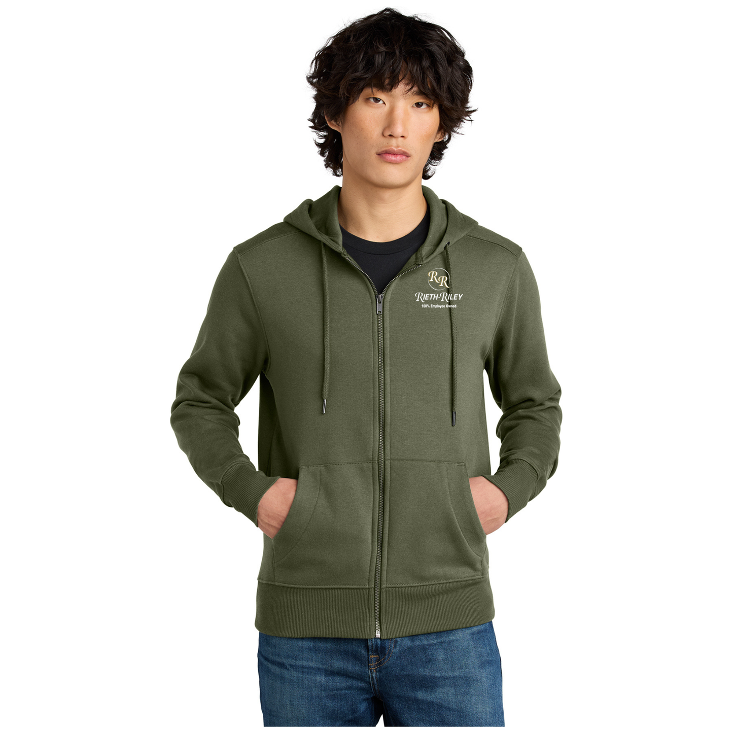District® Perfect Weight® Fleece Full-Zip Hoodie - DT1103