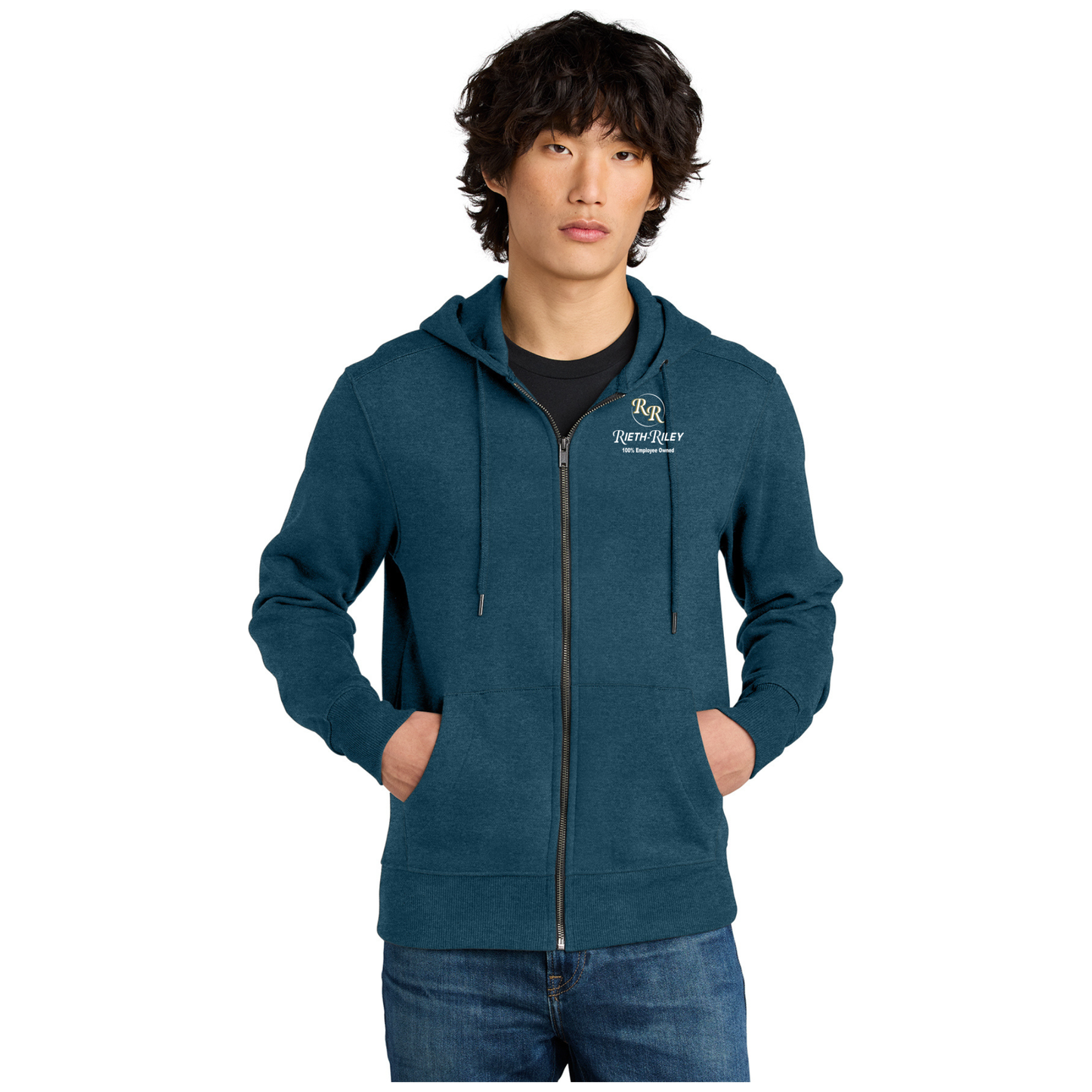 District® Perfect Weight® Fleece Full-Zip Hoodie - DT1103