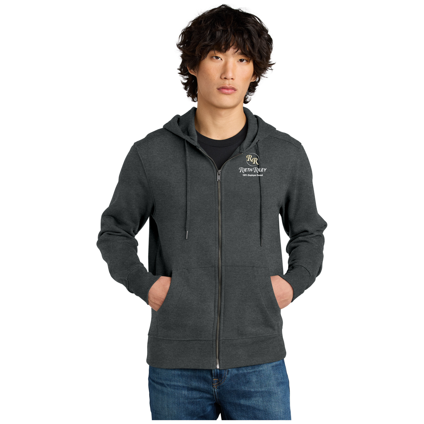 District® Perfect Weight® Fleece Full-Zip Hoodie - DT1103