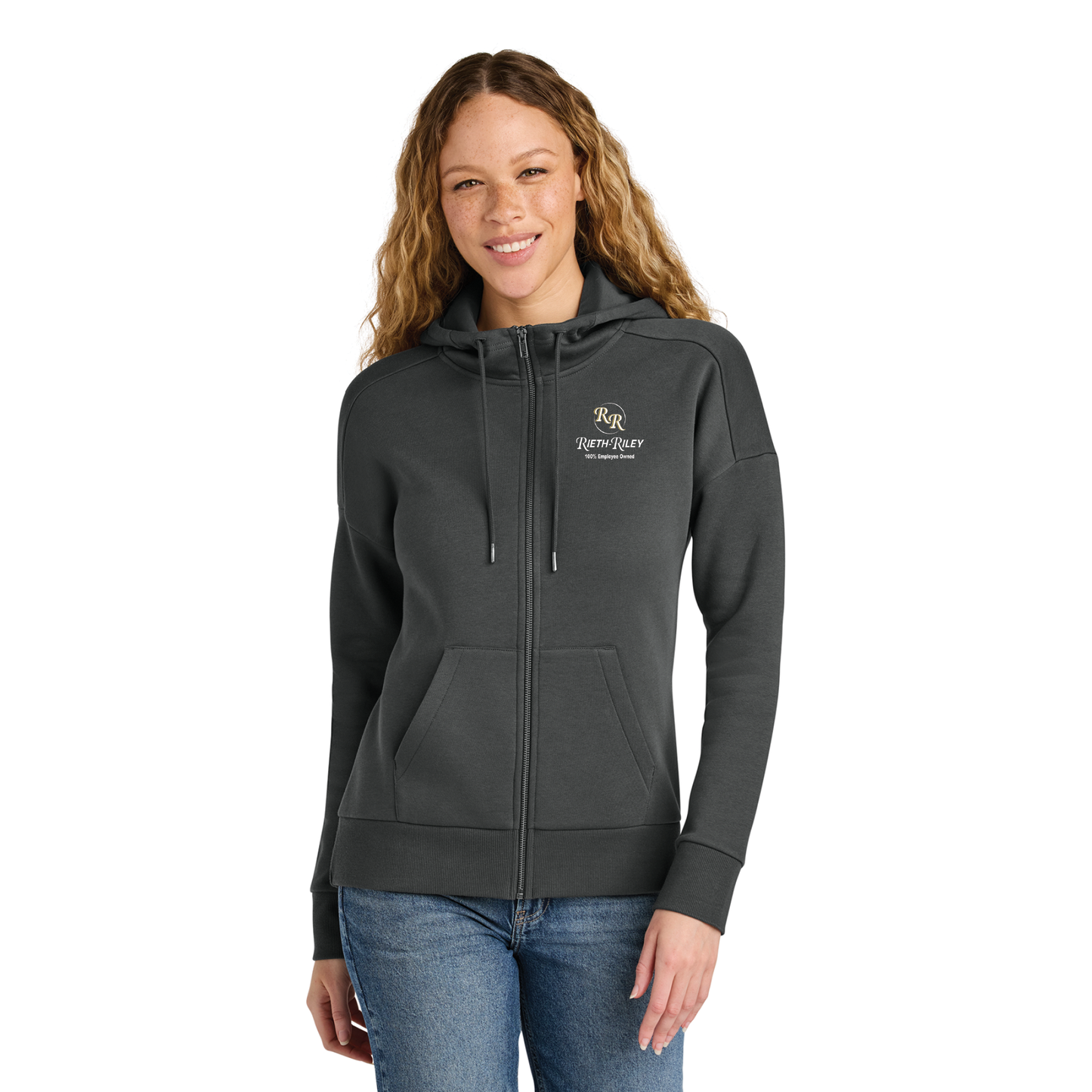 District® Women’s Perfect Weight® Fleece Drop Shoulder Full-Zip Hoodie