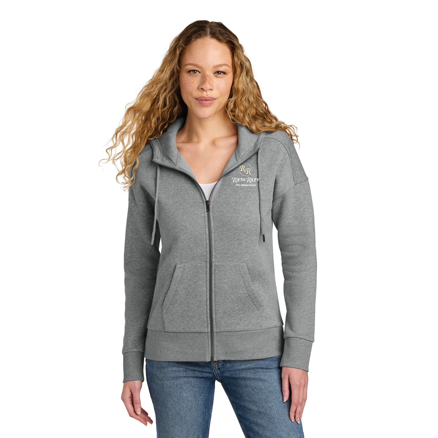 District® Women’s Perfect Weight® Fleece Drop Shoulder Full-Zip Hoodie