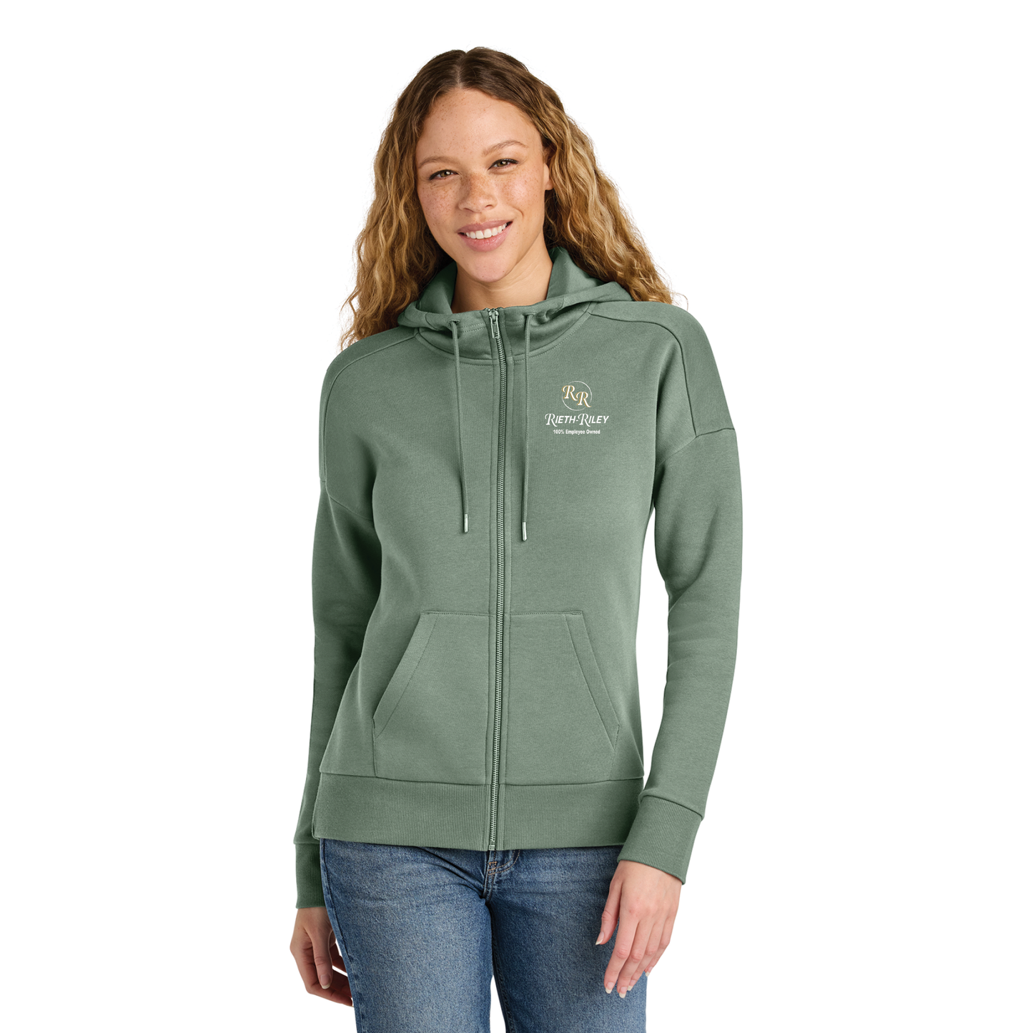 District® Women’s Perfect Weight® Fleece Drop Shoulder Full-Zip Hoodie