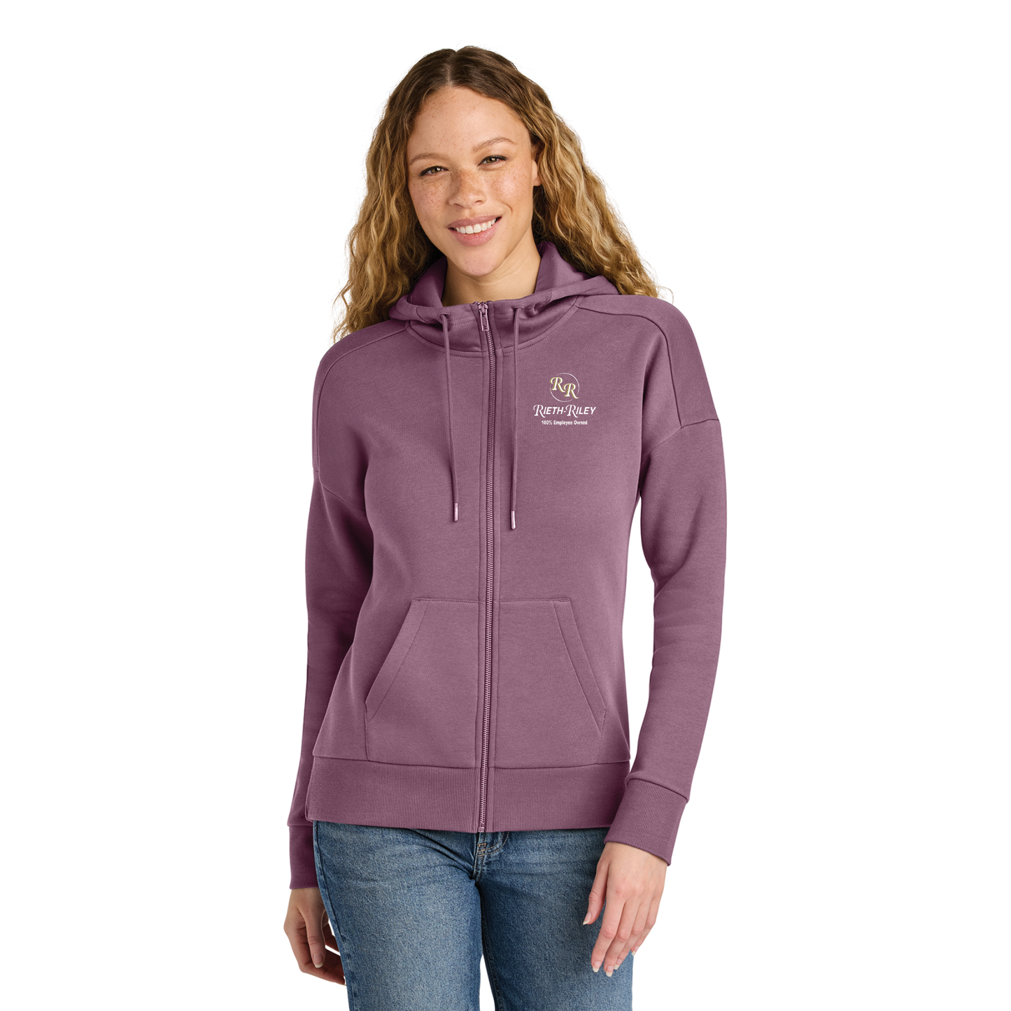 District® Women’s Perfect Weight® Fleece Drop Shoulder Full-Zip Hoodie