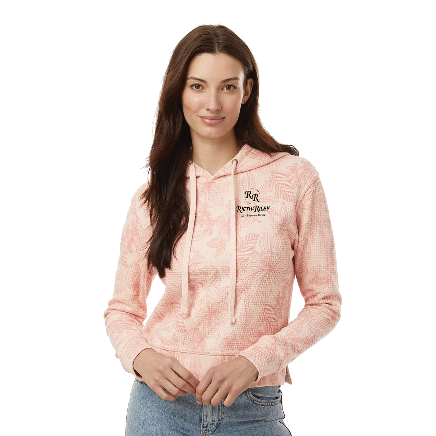 MV Sport Women's Maddie Floral Print Hooded Sweatshirt