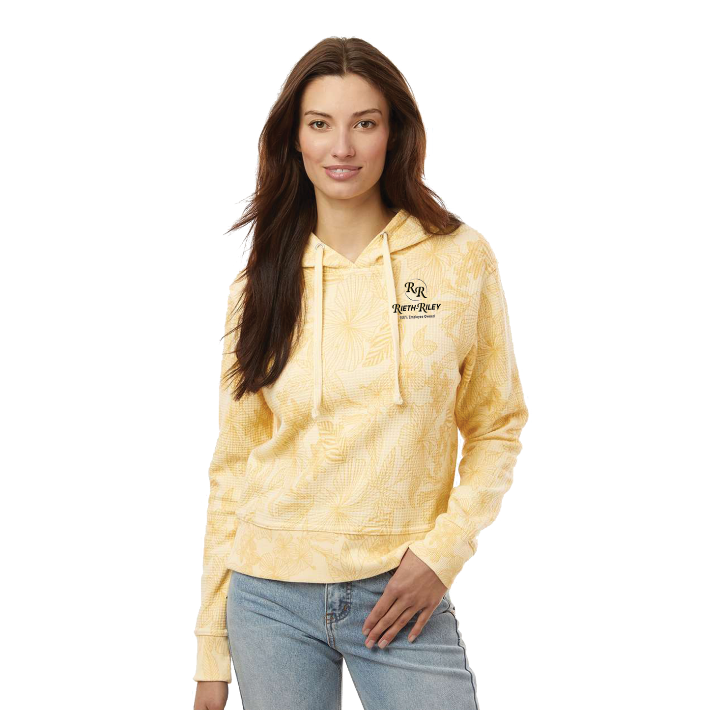 MV Sport Women's Maddie Floral Print Hooded Sweatshirt