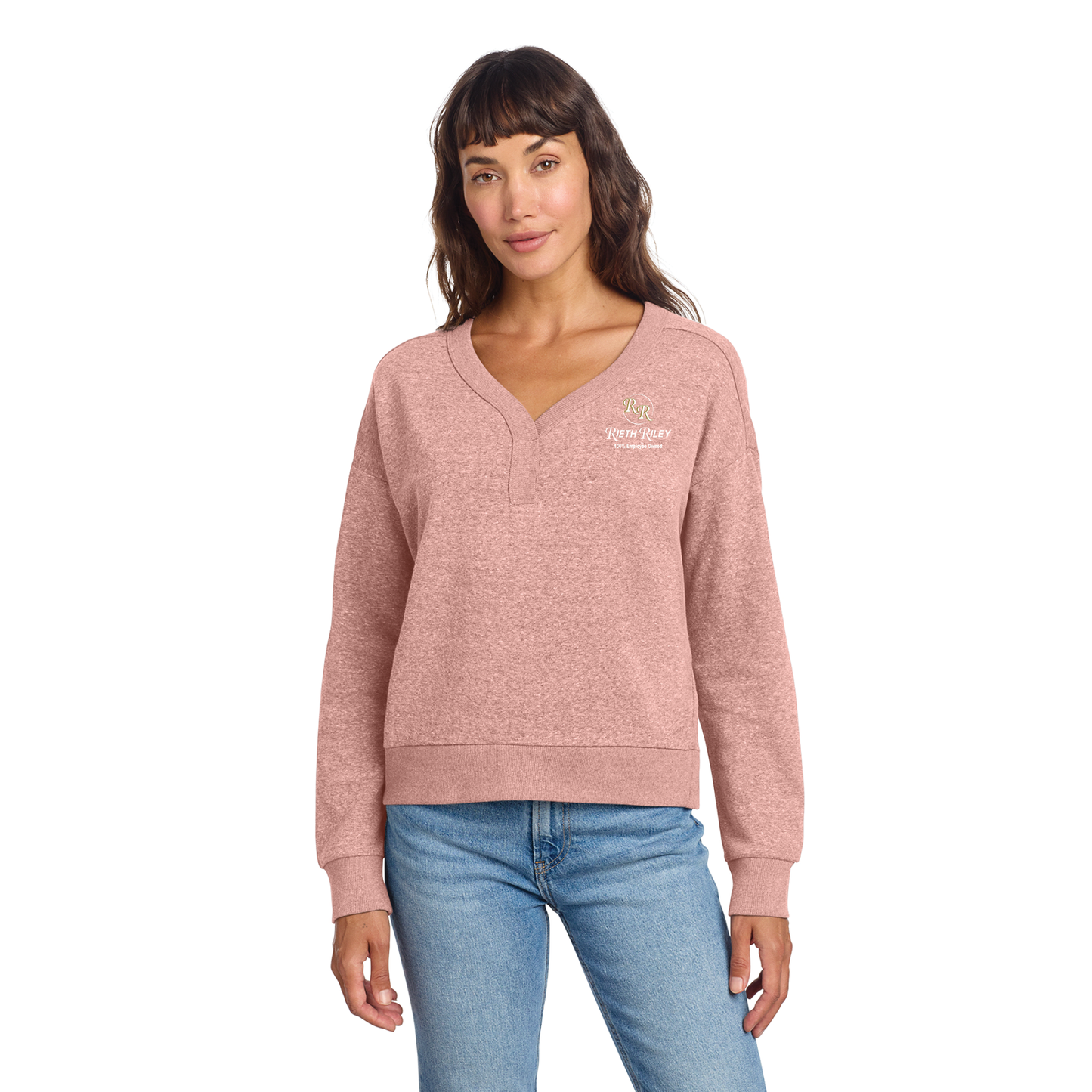 District® Women’s Perfect Tri® Fleece V-Neck Sweatshirt