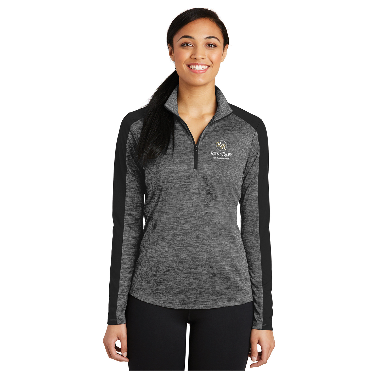 Sport-Tek® Ladies PosiCharge® Electric Heather Colorblock 1/4-Zip Pullover - LST397