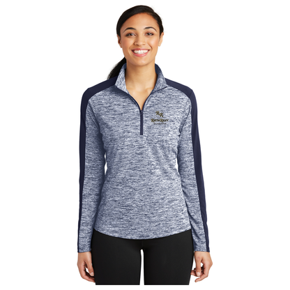 Sport-Tek® Ladies PosiCharge® Electric Heather Colorblock 1/4-Zip Pullover - LST397