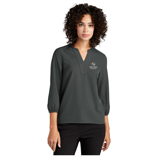 MERCER+METTLE™ Women's Stretch Crepe 3/4-Sleeve Blouse - MM2011